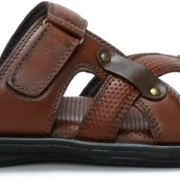 zoom shoes Genuine Leather Casual Toe Ring Slippers For Men | Anti-slip Sole & Cushioned Insole For Everyday Comfort image 1