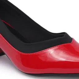 carlton london Women Comfortable Block Heel Pointed Toe Strapless Fashion Shoes for Party, Office use, Casual use image 5