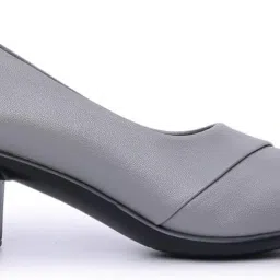 padchin Women Round Toe Block Heel Pumps image 3