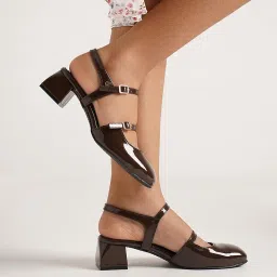 jm looks Women's Mary Jane Pumps, Chunky Low Block Heel, Double Adjustable Ankle Buckle Straps for Women & Girls image 1