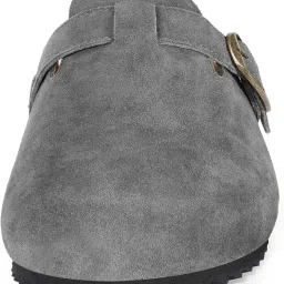 intini Womens Suede Clogs Mens Genuine Leather Mules Cork Footbed Sandals with Arch Support image 1