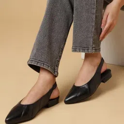 marc loire Women’s Pointed Toe Pump Shoes with Block Heel | Sling Back with Buckle Closure | Elegant Office, Formal & Casual Wear Footwear image 1