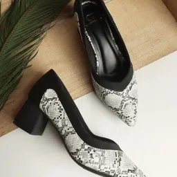 carlton london Women Comfortable Block Heel Pointed Toe Strapless Fashion Shoes for Party, Office use, Casual use image 3