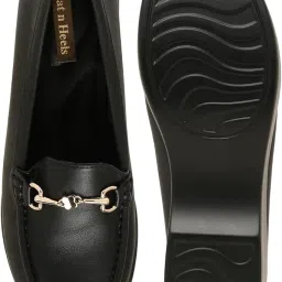 flat n heels Womens Black Loafers FnH 1003-7-BK image 3