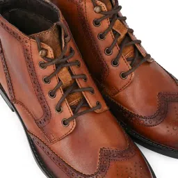 alberto torresi G.Leather Lloyd Series 599 Tan Brogues Boot image 2