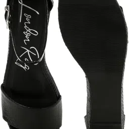 london rag Faux Leather Snake Wedge Espadrilles image 4