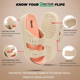 doctor health super soft Stylish and Light Weight Anti Skid Women Slippers with Waterproof | Cushioned Footwear | Comfortable with Adjustable Back Strap | Everyday Wear image 3