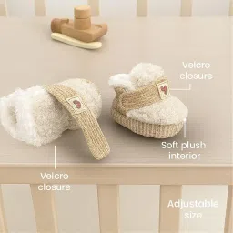 capznmore Soft Winter Booties for Babies Warm, Cozy & Anti-Slip | Plush Infant Booties for Boys & Girls (3–6 Months) image 1