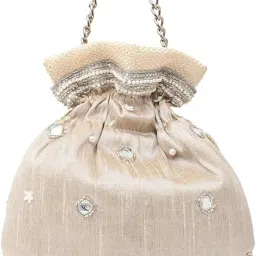 rocia By Regal Women Heavy Hand Embroidered Potli image 3