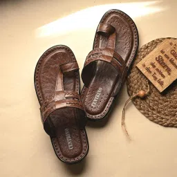 centrino Men's Slippers | Kolhapuri Style Chappals with Soft Cushioned Footbed | Comfortable & Durable | Traditional Yet Stylish Footwear for Men (9552) image 2