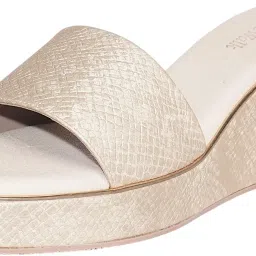 haute walk Wedding Sandals for Women Bridal Heels | Ethnic Wear Stylish PU Platform Heels with Soft Foam Cushion | Comfortable Party image 1