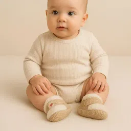 capznmore Soft Winter Booties for Babies Warm, Cozy & Anti-Slip | Plush Infant Booties for Boys & Girls (3–6 Months) image 3