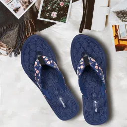 skytrap Women Blue Nubuck Slippers Flipflop image 1