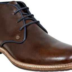 hx london Men’s Original Leather Lace-Up Chukka Boots | Stylish & Durable Formal & Casual Wear Boots image 2