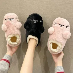 drunken Slippers For Women Winter Sandals Casual Flats Home Footwear Man Girls Sliders Flip Flops Chappals Ladies Clogs Sleeper Slides Stylish Ortho Soft image 2