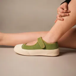 theater Women Jiro Mary Jane Canvas Flats | Slip-On Round-Toe Shoes with Adjustable Strap | Comfortable & Lightweight for Formal & Causal Wear image 4