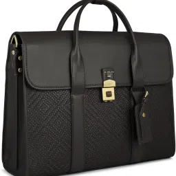 da milano Genuine Leather Laptop Bag for Men & Women | Slim Business Briefcase & Office Bag | Fits Up to 15” Laptop – Brown image 2