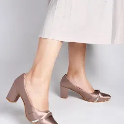 tryme Chunky Heel Bellies Women's Fashion Pointed Block Heel Pump Shoes for Party and Formal Occasions image 3