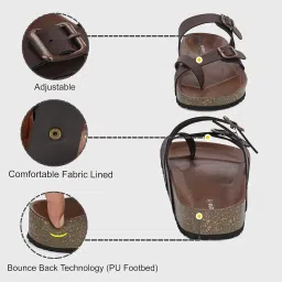 centrino Sandals for Men | Berkin-Style Slip-On Casual Sandal with Open Toe Design | Comfortable PU Footbed, Arch Support & Lightweight On-Grip Sole for Outdoor Wear (7312) image 4