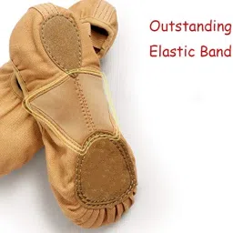 the dance bible Girl's Adult Stretch Mesh Soft Canvas Split Sole Ballet Dance Shoes image 3