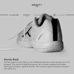 hundred Infinity Pro Badminton Shoes (Non Marking) | Also Perfect for Squash, Table Tennis, Volleyball, Basketball & Indoor Sports | Lightweight & Durable | X-Cushion image 3