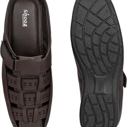 shooz Leather Sandals for Men | Fisherman Sandal | Backless Open Half Sandles image 5
