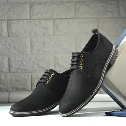 kraasa Suede Classic Fashion Casual Lace Up for Men | Boat Shoes for Men| Lightweight, Trendy image 2