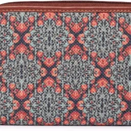 zouk Women's Handcrafted Vegan Classic Zipper Wallet image 3