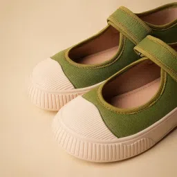 theater Women Jiro Mary Jane Canvas Flats | Slip-On Round-Toe Shoes with Adjustable Strap | Comfortable & Lightweight for Formal & Causal Wear image 5