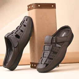 shooz Leather Sandals for Men | Fisherman Sandal | Backless Open Half Sandles image 1