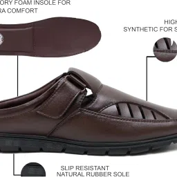 brute Leather Sandals for Men | Open Fisherman Sandals | Half Sandals image 3