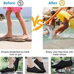 vucatin Water Shoes Womens Mens Beach Shoes, Quick-Dry Barefoot Aqua Shoes Socks Snorkeling Shoes Water Socks for Outdoor Beach Swim Surf Walking Yoga image 3