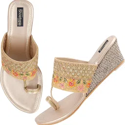 shoetopia Women's & Girl's Woven Design Wedges Heels image 3