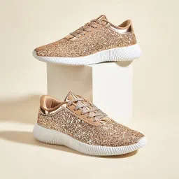 belos Women's Glitter Shoes Sparkly Lightweight Metallic Sequins Tennis Shoes image 2