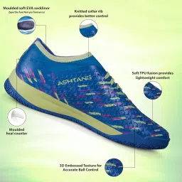 nivia ASHTANG 2.0 Futsal Shoes for Men | Revolutionize Your Futsal Game | Football Shoes | Sports Shoes | (Core Blue/Floro Pink/Black) image 1