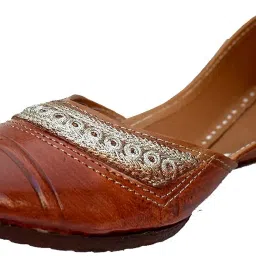 countless steps mojaris for Women Punjabi Jutti for Women Stylish Juti for Women Ladies Jutti Women Jutti Bellies for Women Stylish nagra Juti for Women Rajasthani Jutti for Women Stylish Leather -B61BLACK$ image 1