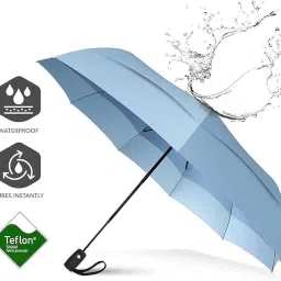 amborzie Umbealla Umberalla Automatic Open Travel with Wind Vent,Umbrella big size for men, Umbrella for girls, Umbrellas for rain,Windproof Umberalla Large for Man,Women (BLUE) image 5
