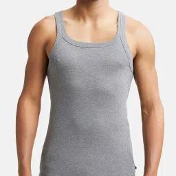 jockey US26 Men's Super Combed Cotton Rib Square Neckline Gym Vest image 5