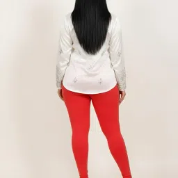 georgio martini Women’s High Waist Leggings – Stretchy Ankle-Length Workout Pants, Soft Cotton Blend, for Yoga, Gym, (Sizes - S,M,L,XL) image 4