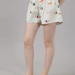 easy shot Women’s Loose Fit Printed Cotton Shorts | Stylish Casual Wear | Comfortable Lounge & Nightwear Shorts for Women image 1