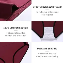 diving deep Womens Super Combed Underwear Cotton Bikini Panties for Women Hipster Panty Ladies Panties Set Combo Panty (Pack of 4) (Multicolor) image 4