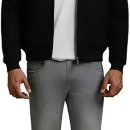 louis philippe Men Casual Black Solid Jackets image 4