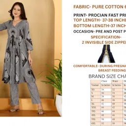 shyam kurti collection Shree Women's Cotton Sweet Heart Neck Short Sleeves Floral Printed Maternity Feeding Kurti with Zipper image 3