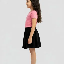 CHARM N CHERISH Cotton Skorts for Girls Pack of 1 | Age 2-12 Years | Inner Shorts Attached image 4