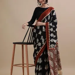 vanedik Cotton Mulmul Saree for Women With Blouse Piece | Soft Cotton Saree for Women (Pink) image 1