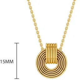 kisna 14 KT Luxespira Yellow Gold Pendant For Women image 4