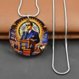 afh Father of Constitution Acrylic Pendant with Snake Chain for Men and Women | Lightweight Stylish Devotional Necklace image 2