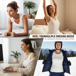 palay Thermal Tank Top Womens Fleece Lined Underwear Tops Undershirt for Women Cotton Cami Warm Base Layer Vest Scoop Neck image 5