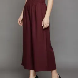 mirhanika Super Soft Viscose Rayon Flared Palazzo Pants for Women Stylish Wide Leg Straight Relaxed Fit Casual Ethnic Office Wear image 2