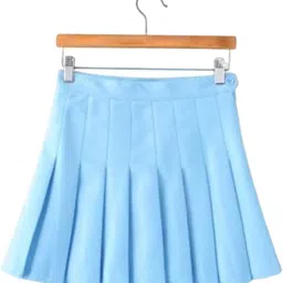 myaddiction Pleated Skirt Activewear Athletic Skorts High Waisted Sky Blue L image 4